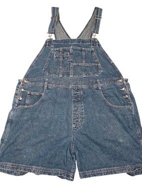 Vintage Plus Size Shortalls RVT 2X - 3X Blue Jean Denim